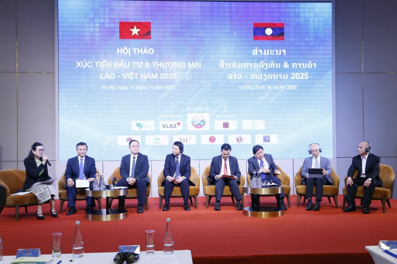 ກອງປະຊຸມສໍາມະນາການສົ່ງເສີມການຄ້າ, ການລົງທຶນ ລາວ-ຫວຽດນາມ 2025 ພາຍໃຕ້ຫົວຂໍ້ “ຮ່ວມເສັ້ນທາງ, ອານາຄົດໝັ້ນຄົງ” ໃນວັນທີ 14 ພະຈິກ 2025 ທີ່ ນະຄອນຫລວງ ຮ່າໂນ້ຍ, ສສ ຫວຽດນາມ